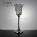 Round Goblet Centerpiece Crystal Clear Glass Candle Holders